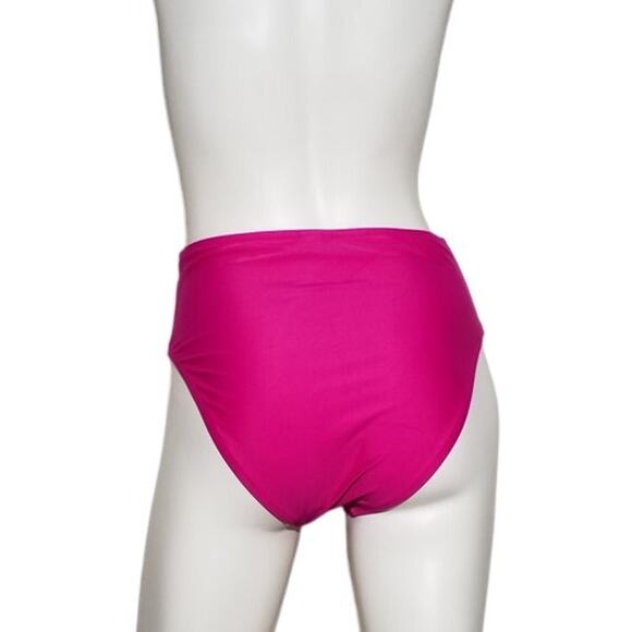 J Crew Womens Size XL High Rise Full Coverage Bikini Bottom Pink Stretch BM642 - Picture 5 of 8